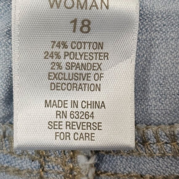 Womens Summer Mom Jeans Capri Light Wash Basic Casual Comfy Cozy Skinny 18 Blue - Picture 10 of 14